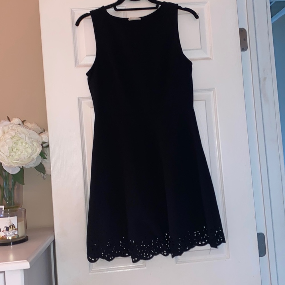 Black Large lace on bottom dress